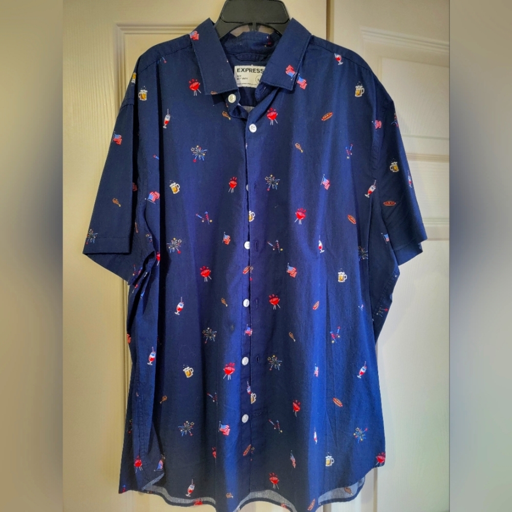 Express short sleeve button-down